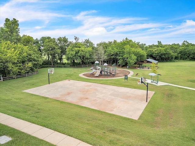 412 Swingman Rd, Yukon, OK 73099 - view of property's community with a gazebo and view of wooded area