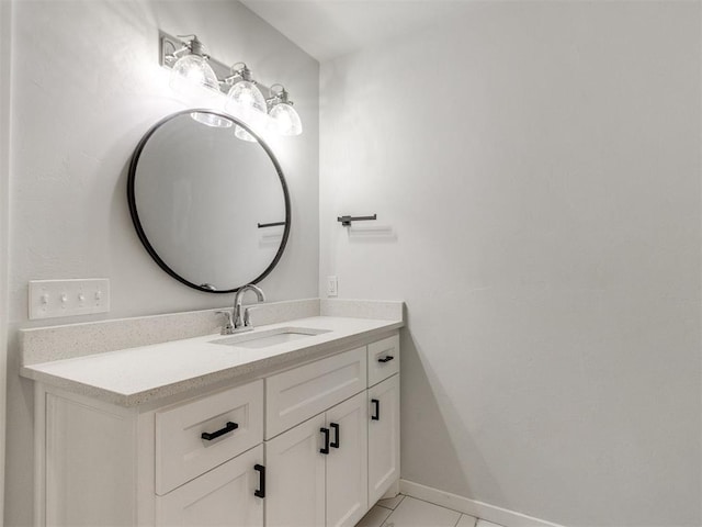 8520 NW 123rd St, Oklahoma City, OK 73142 - bathroom with vanity and tile patterned floors