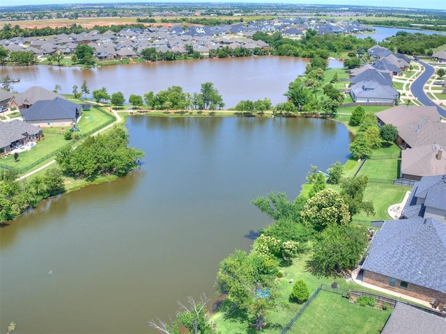 8520 NW 123rd St, Oklahoma City, OK 73142 - aerial view of property's location with nearby suburban area and a nearby body of water