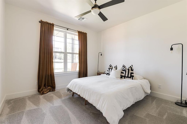 416 Old Creek Rd, Edmond, OK 73034 - bedroom with carpet and a ceiling fan