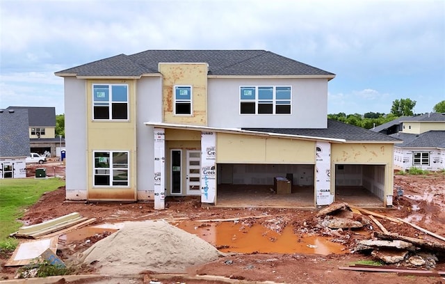 15509 Ceres Pl, Edmond, OK 73013 - property under construction featuring stucco siding and roof with shingles