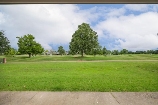 305 Carmel Valley Way, Edmond, OK 73025 - view of home's community with golf course view and a yard