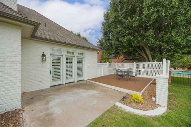 305 Carmel Valley Way, Edmond, OK 73025 - view of patio / terrace featuring outdoor dining space
