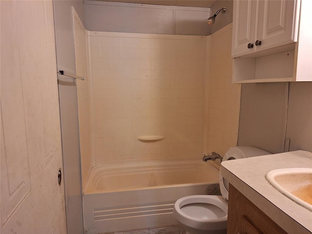 18451 Rolling Oak Rd, Newalla, OK 74857 - bathroom featuring shower / bathtub combination and vanity