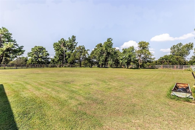 6540 S Donna Ln, Oklahoma City, OK 73150 - view of yard featuring an outdoor fire pit