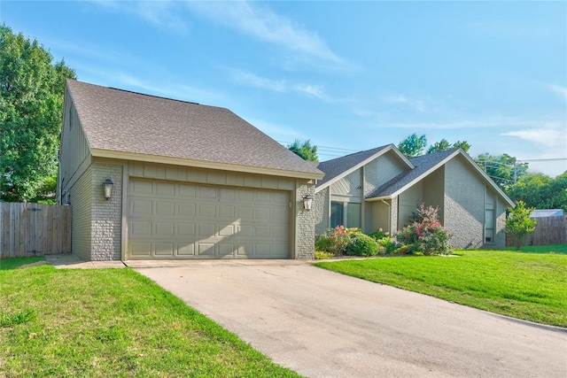 6348 Hyde Park Dr, Oklahoma City, OK 73162 - view of front facade with brick siding, concrete driveway, and an attached garage