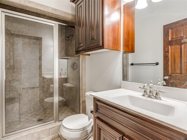 17104 Wales Green Ave, Edmond, OK 73012 - full bath featuring a shower stall and vanity