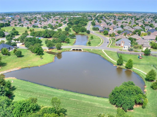 17104 Wales Green Ave, Edmond, OK 73012 - aerial view of property and surrounding area with a large body of water