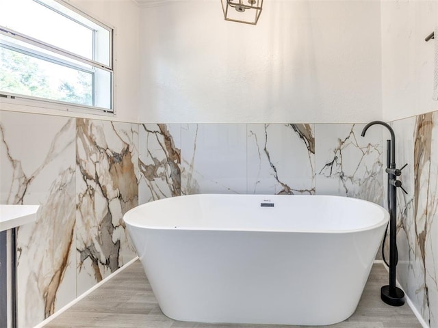 9200 Hollow Rd, Newalla, OK 74857 - full bathroom with tile walls and a soaking tub