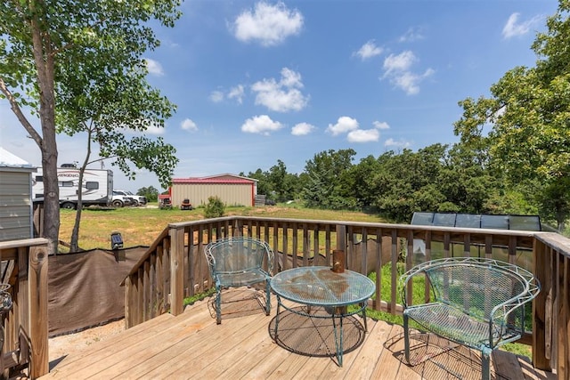 4040 Logan Hills Dr, Guthrie, OK 73044 - wooden deck with a yard