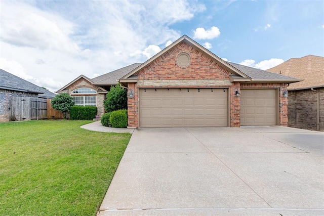 716 SW 157th St, Oklahoma City, OK 73170 - single story home with brick siding, driveway, and a garage