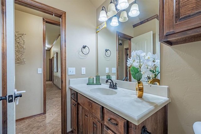 716 SW 157th St, Oklahoma City, OK 73170 - bathroom with vanity and baseboards