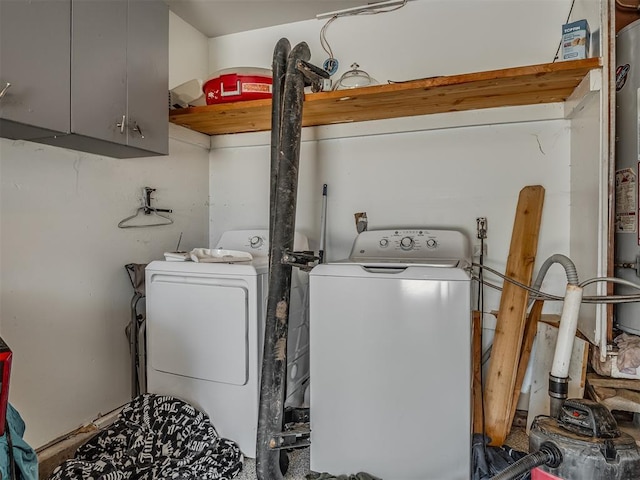 1209 Dakota St, Norman, OK 73069 - laundry area featuring washing machine and dryer and cabinet space