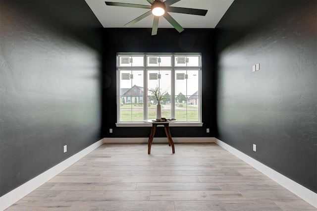 1801 Cedar Valley Mnr, Guthrie, OK 73044 - spare room featuring a ceiling fan and light wood-style floors