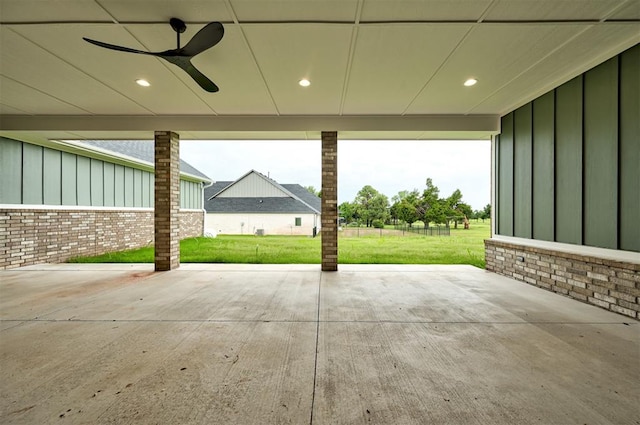 1801 Cedar Valley Mnr, Guthrie, OK 73044 - view of patio / terrace featuring a ceiling fan
