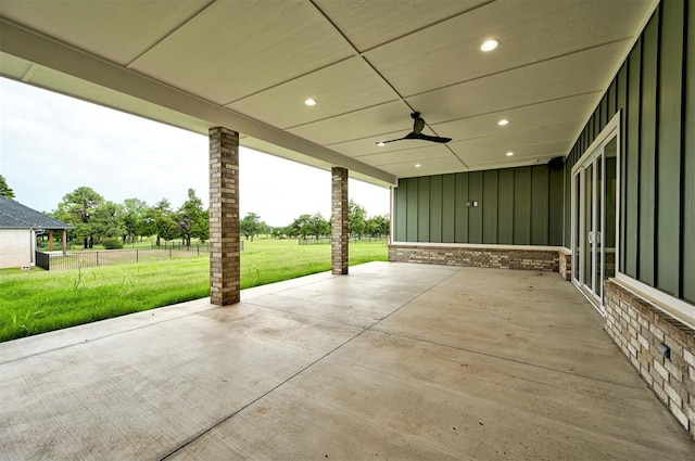 1801 Cedar Valley Mnr, Guthrie, OK 73044 - view of patio with ceiling fan