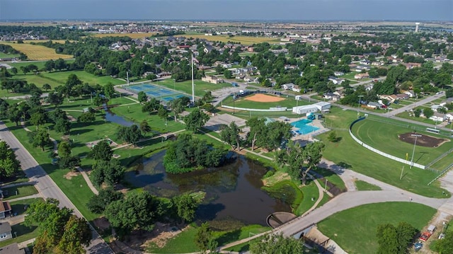 912 S Boynton Ave, El Reno, OK 73036 - aerial overview of property's location with a nearby body of water