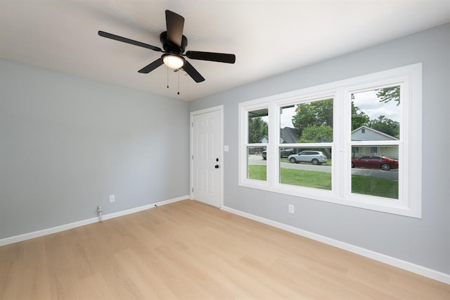 239 SE 48th St, Oklahoma City, OK 73129 - spare room featuring light wood finished floors and ceiling fan