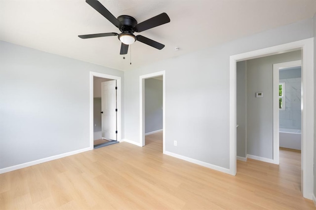 239 SE 48th St, Oklahoma City, OK 73129 - empty room with light wood-style flooring, a ceiling fan, and a smoke detector