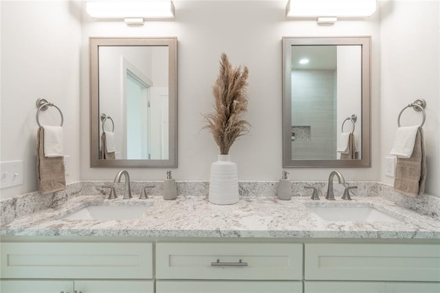 316 SE 45th St, Oklahoma City, OK 73129 - full bathroom featuring double vanity