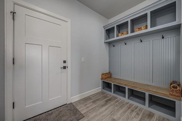1890 E Industrial Rd, Guthrie, OK 73044 - mudroom featuring baseboards and light wood finished floors