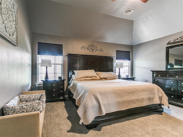 1205 NW 190th Pl, Edmond, OK 73012 - bedroom with carpet and lofted ceiling