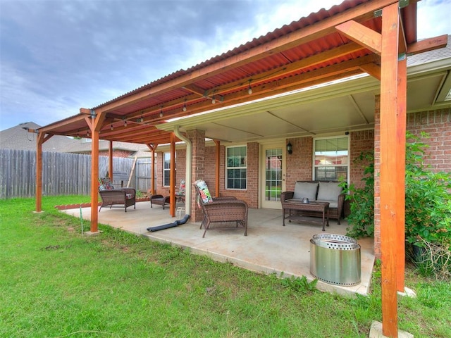 1205 NW 190th Pl, Edmond, OK 73012 - view of patio featuring outdoor lounge area