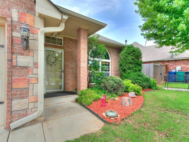 1205 NW 190th Pl, Edmond, OK 73012 - doorway to property with brick siding