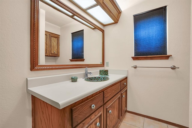 3217 Quail Cir, Altus, OK 73521 - bathroom featuring vanity and tile patterned floors