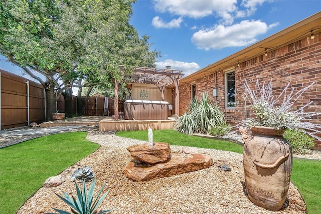 3217 Quail Cir, Altus, OK 73521 - fenced backyard with a pergola