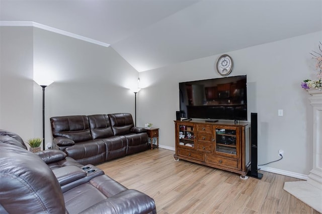 1604 Central Pkwy, Norman, OK 73071 - living area with light wood-type flooring and vaulted ceiling