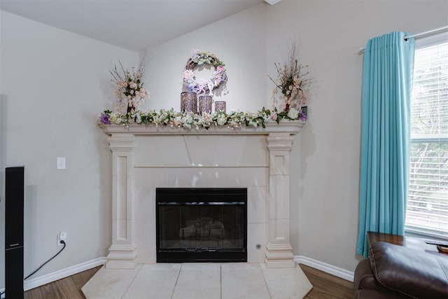 1604 Central Pkwy, Norman, OK 73071 - detailed view of wood finished floors and a fireplace