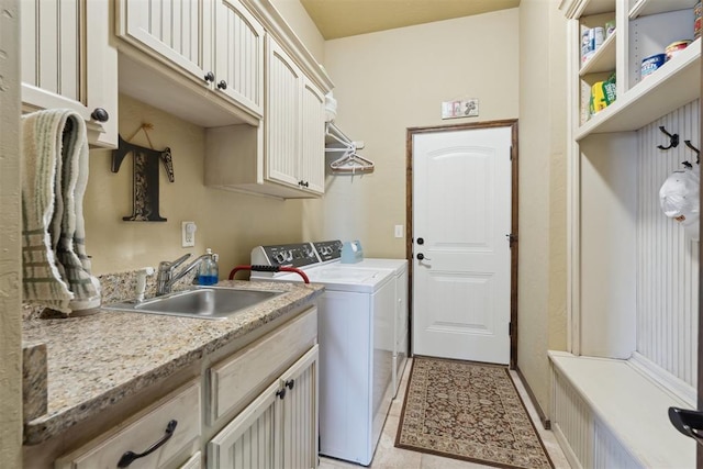 12816 NW 6th St, Yukon, OK 73099 - laundry area featuring washer and clothes dryer and cabinet space