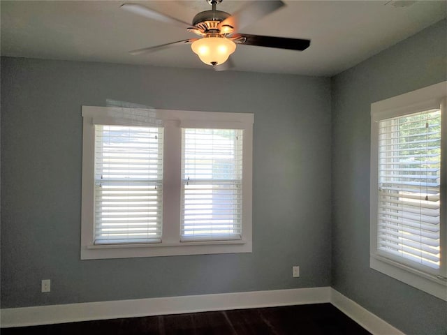 2719 NW 14th St, Oklahoma City, OK 73107 - empty room featuring ceiling fan and baseboards