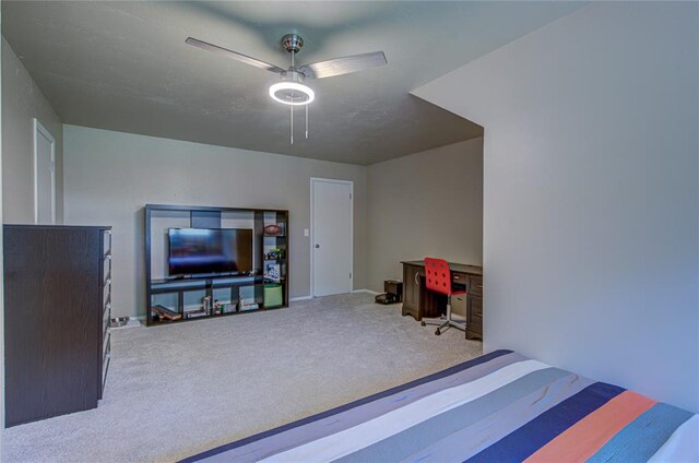 4973 NW 31st Ter, Oklahoma City, OK 73122 - carpeted bedroom with ceiling fan and baseboards