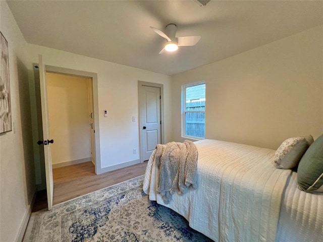 2332 NW 31st St, Oklahoma City, OK 73112 - bedroom featuring wood finished floors and ceiling fan