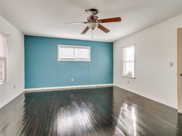 312 NW 24th St, Oklahoma City, OK 73103 - empty room featuring ceiling fan and wood-type flooring