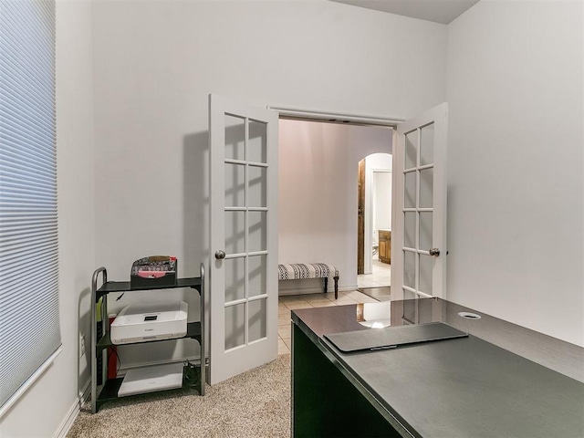 19940 Vivace Ct, Edmond, OK 73013 - office with french doors and arched walkways