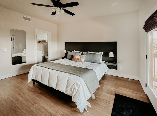 118900 S 4213th Rd, Eufaula, OK 74432 - bedroom featuring wood finished floors and ceiling fan
