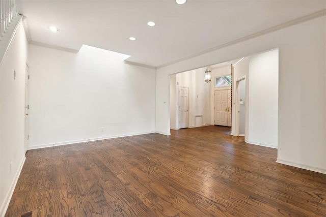 2825 NW Grand Blvd Unit 3, Oklahoma City, OK 73116 - unfurnished room featuring crown molding, recessed lighting, and wood finished floors