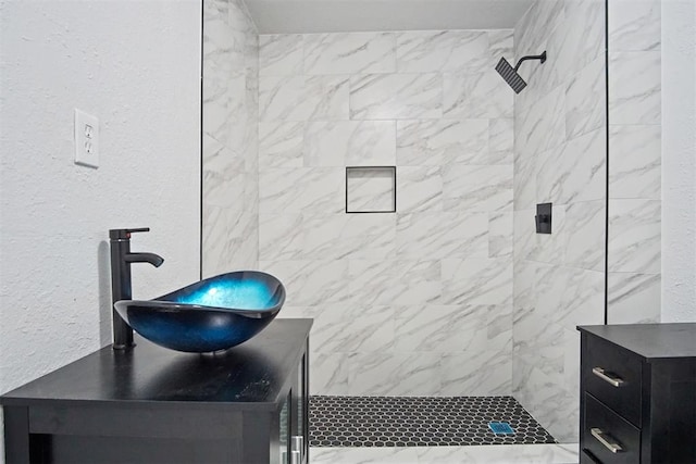 813 SW 56th St, Oklahoma City, OK 73109 - bathroom with vanity and a tile shower