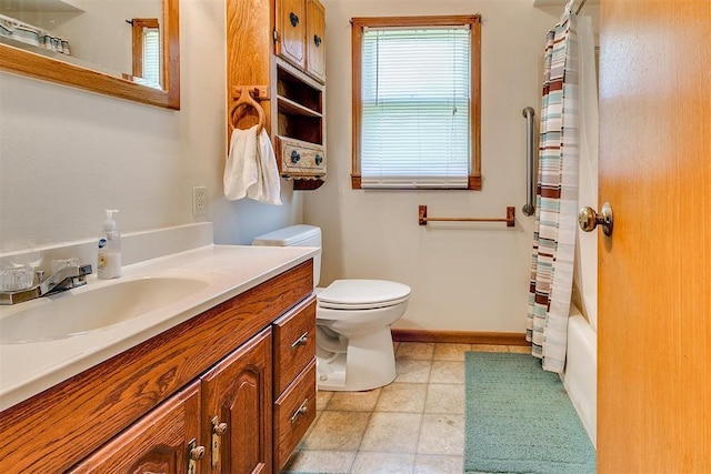 1817 W Harrison Ave, Guthrie, OK 73044 - full bathroom with vanity and shower / tub combo with curtain