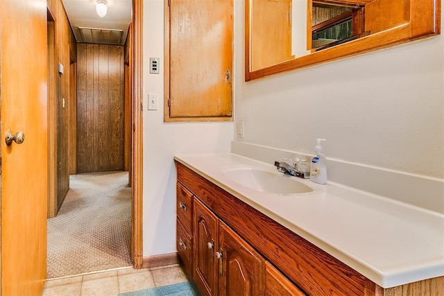 1817 W Harrison Ave, Guthrie, OK 73044 - bathroom featuring vanity and baseboards
