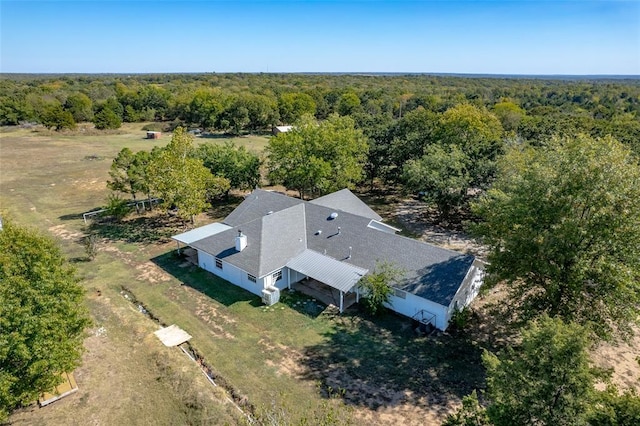 45350 Bob Crouch Rd, Tecumseh, OK 74873 - view from above of property featuring a forest