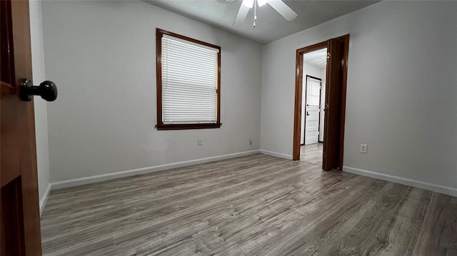 425 Mohawk Dr, Pauls Valley, OK 73075 - spare room featuring wood finished floors and ceiling fan