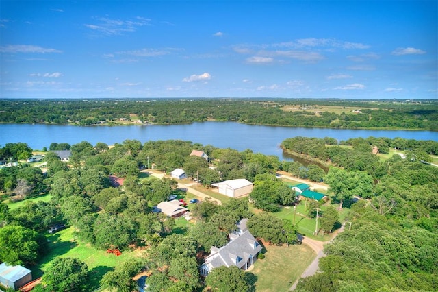1124 Hill View Dr, Guthrie, OK 73044 - view of property location with a large body of water and a forest