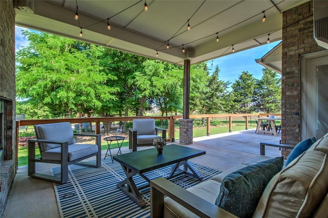 13420 Saltgrass Dr, Edmond, OK 73025 - view of patio with outdoor lounge area