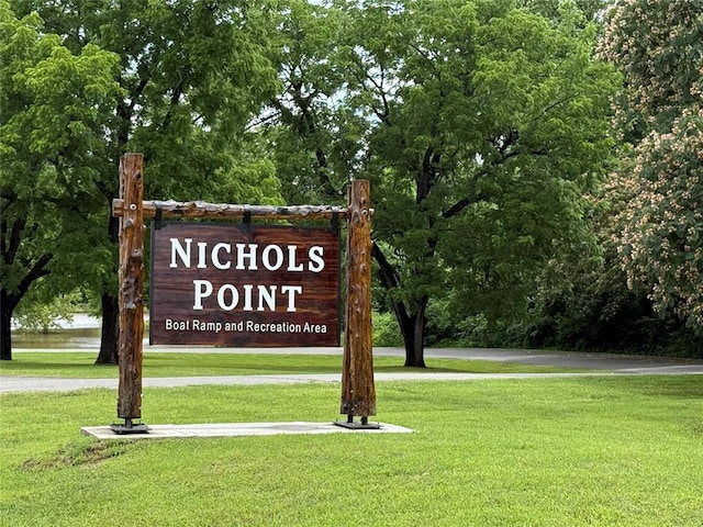 120347 S 4186th Rd, Eufaula, OK 74432 - community / neighborhood sign with a lawn