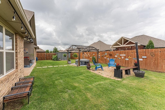 2432 NW 175th St, Edmond, OK 73012 - fenced backyard with a patio and a pergola