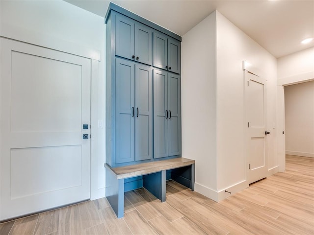 1136 Jozie Way, Tuttle, OK 73089 - mudroom featuring light wood-style floors and recessed lighting